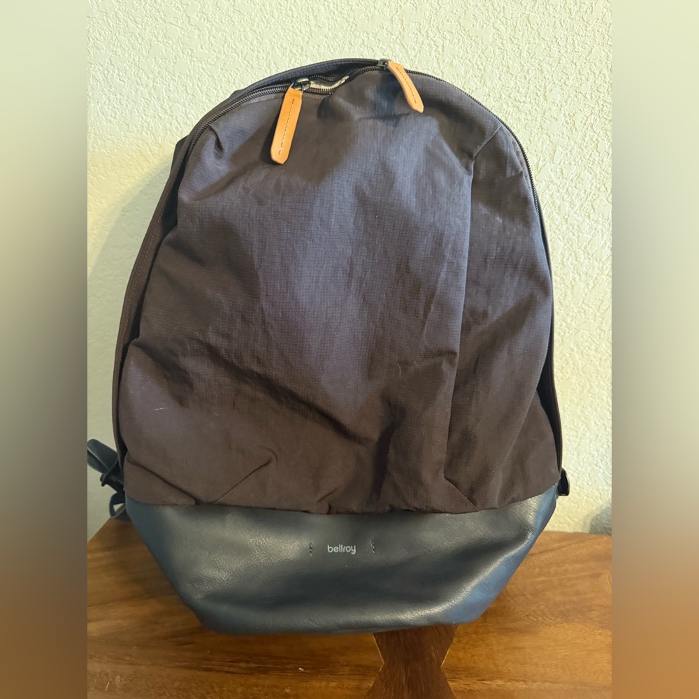 Bellroy Two-Tone Navy and Brown Backpack